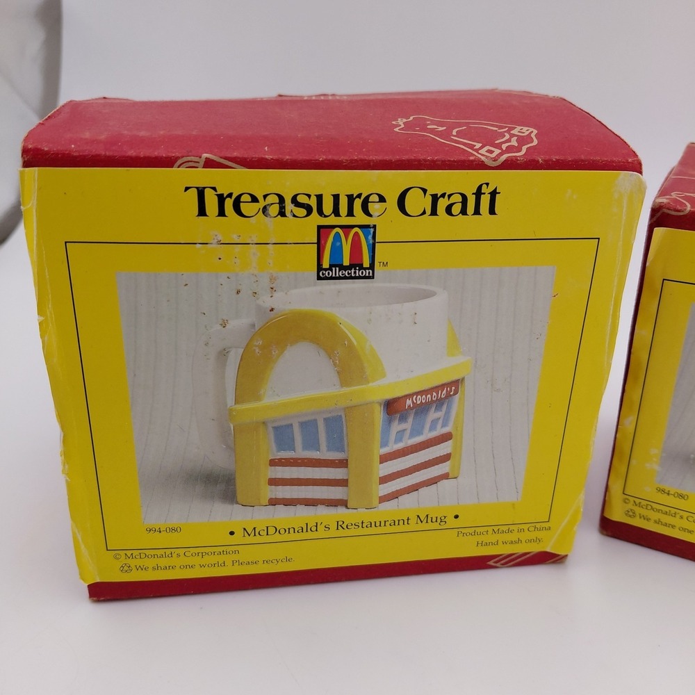Vtg 90s McDonalds Arch Salt & Pepper Shakers & Mug Rare Treasure Chest Boxes NOS - Picture 4 of 7